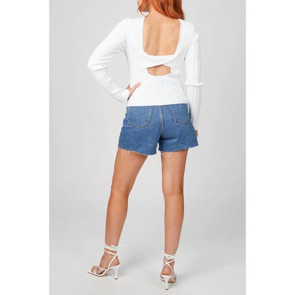 NEW IN THE MOOD FOR LOVE justine tricot top in white - Picture 3 of 6